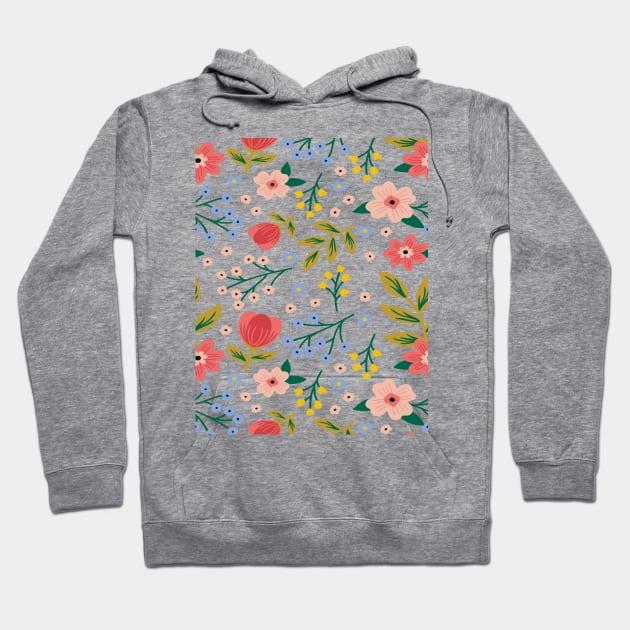 Cute Flowers Pattern, Happy Mothers Day Gifts Hoodie by DragonTees